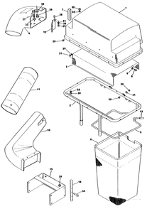 Grass Catcher 2 Diagram and Parts List for 62542C (G00000001-G99999999)(1988) Lawn Boy Lawn Tractor